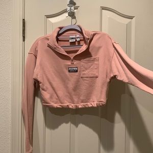 NWOT Adidas Quarter-zip Crop Top